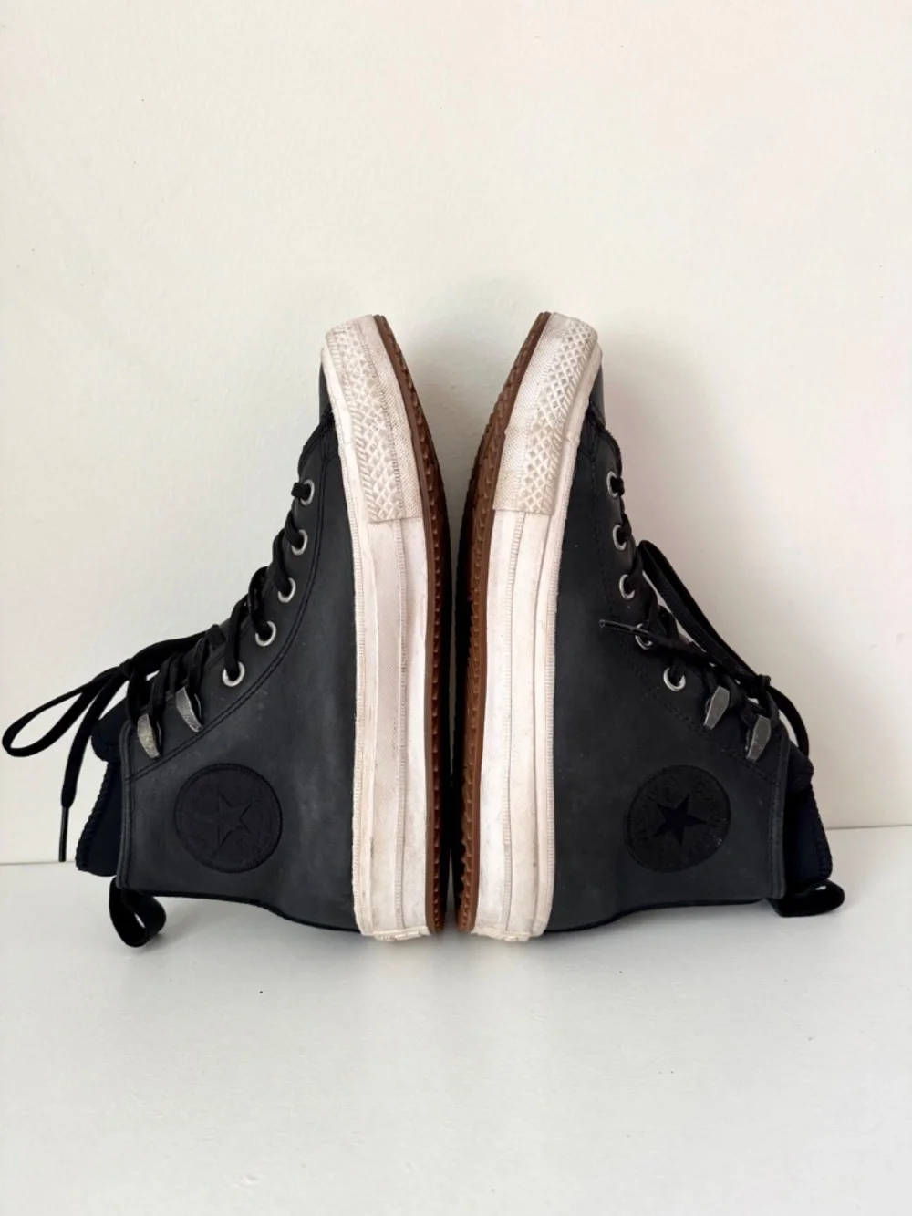 Converse Chuck Taylor All Star Waterproof Leather Boot High Top Black Women's 8 - Picture 7 of 9